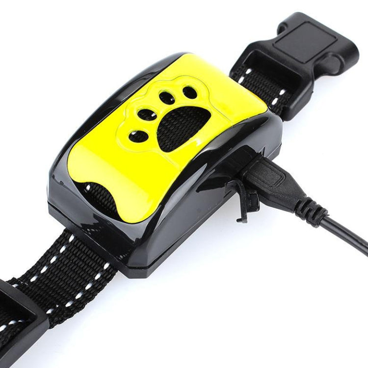 Rechargeable Waterproof Intelligent Identification Automatic Lock Bark Stop(Lemon Yellow)