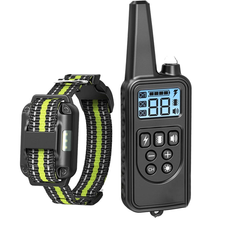 Bark Stopper Pet Supplies Collar Remote Control Collar Dog Training Device, Style:880-1 Green