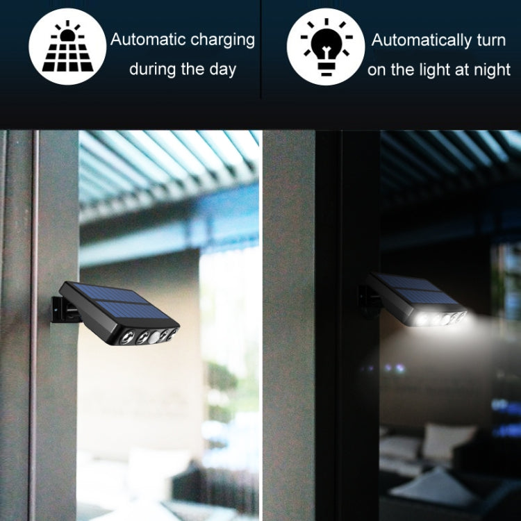 Without Ground Plug Wiring Free Infrared Sensor Waterproof Solar Lighting Wall Light, Color Temperature:White Light