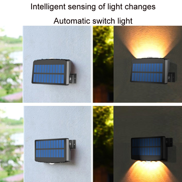 Without Ground Plug Wiring Free Infrared Sensor Waterproof Solar Lighting Wall Light, Color Temperature:Warm Light