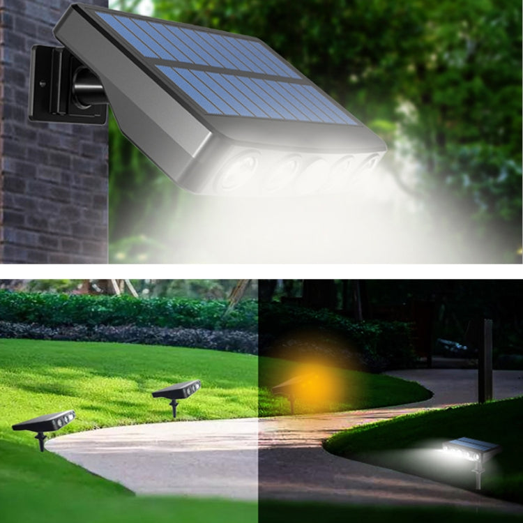 Without Ground Plug Wiring Free Infrared Sensor Waterproof Solar Lighting Wall Light, Color Temperature:RGB
