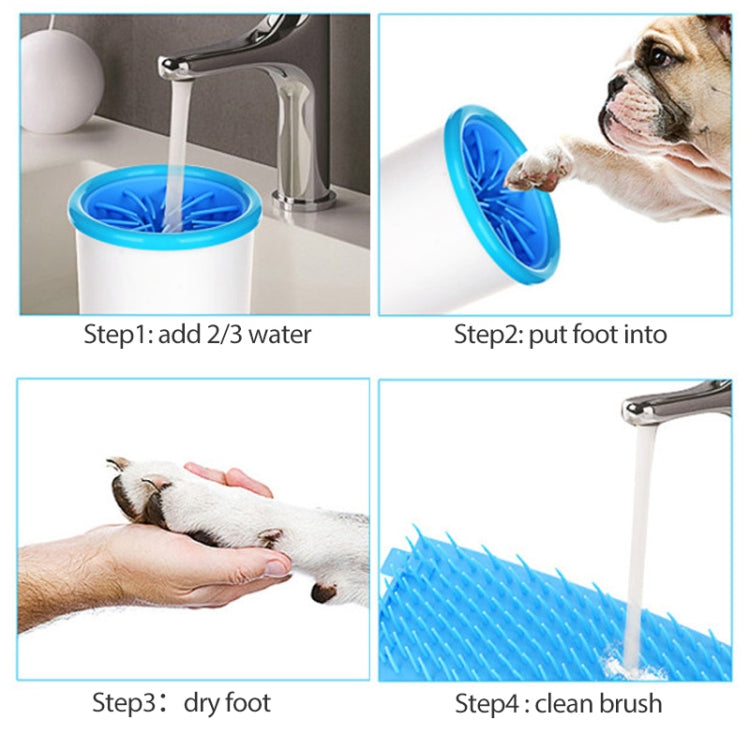 Pets Automatic Foot-Washing Cup Cats Dogs Extremities Cleaning Artifact, Size:M 10-14cm(Black)