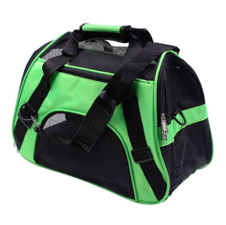 Portable Pet Backpack Dog Go Out Messenger Folding Bag Pet Supplies, Specification: Small(Green)