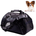 Portable Pet Backpack Dog Go Out Messenger Folding Bag Pet Supplies, Specification: Small(Black)