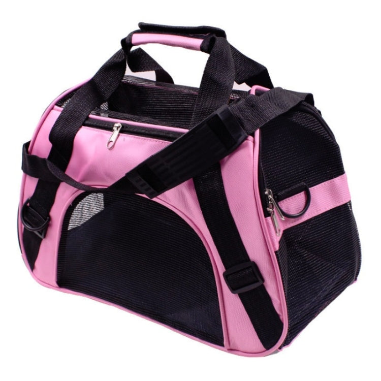 Portable Pet Backpack Dog Go Out Messenger Folding Bag Pet Supplies, Specification: Medium(Pink)