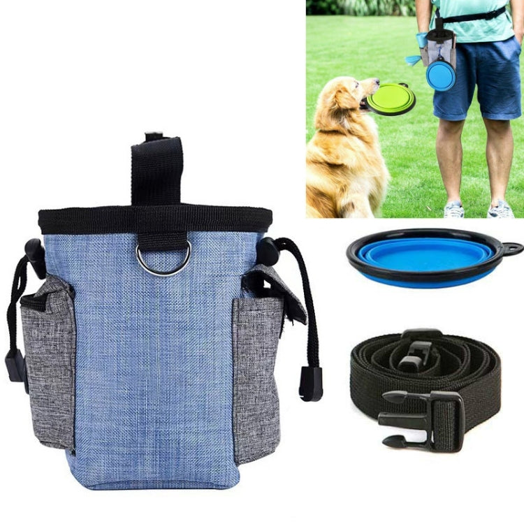 Dog Training Bag Outing Food Snacks Garbage Bag Dog Outing Training Waist Bag Pet Training Bag, Specification:Waist Bag+Folding Bowl