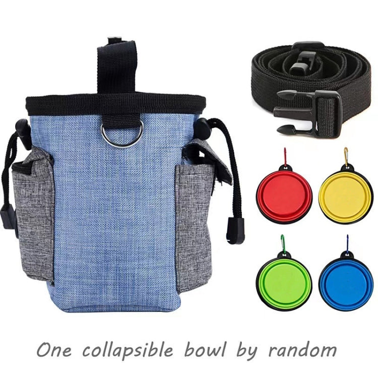 Dog Training Bag Outing Food Snacks Garbage Bag Dog Outing Training Waist Bag Pet Training Bag, Specification:Waist Bag+Folding Bowl