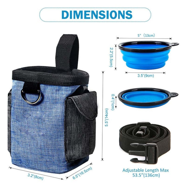 Dog Training Bag Outing Food Snacks Garbage Bag Dog Outing Training Waist Bag Pet Training Bag, Specification:Waist Bag+Folding Bowl