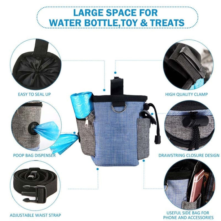 Dog Training Bag Outing Food Snacks Garbage Bag Dog Outing Training Waist Bag Pet Training Bag, Specification:Waist Bag+Folding Bowl