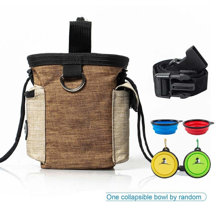 Outdoor Pet Training Bag Dog Training Pockets Pet Snack Storage Bag Pockets, Specification: Waist Bag+Folding Bowl