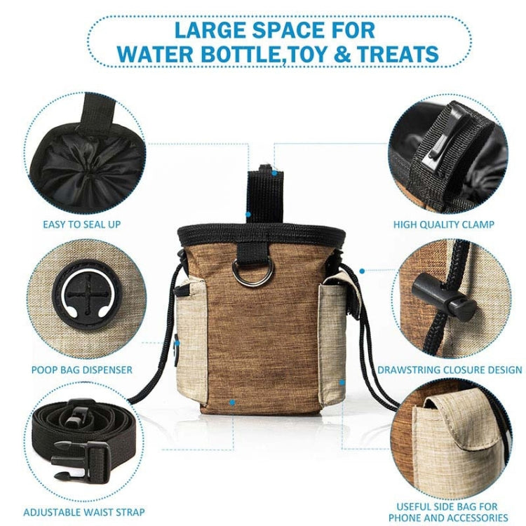 Outdoor Pet Training Bag Dog Training Pockets Pet Snack Storage Bag Pockets, Specification: Waist Bag+Folding Bowl