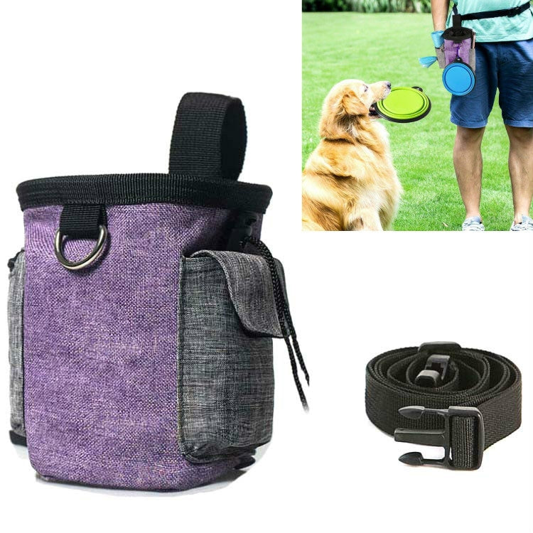 Pet Training Waist Bag With Belt Portable Outing Training Pet Snack Bag, Specification: Purple Waist Bag
