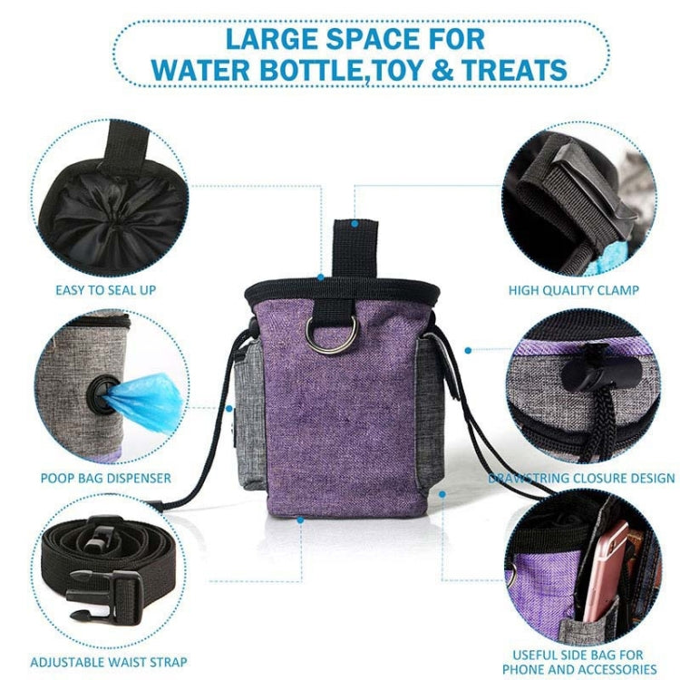 Pet Training Waist Bag With Belt Portable Outing Training Pet Snack Bag, Specification: Waist Bag+Folding Bowl