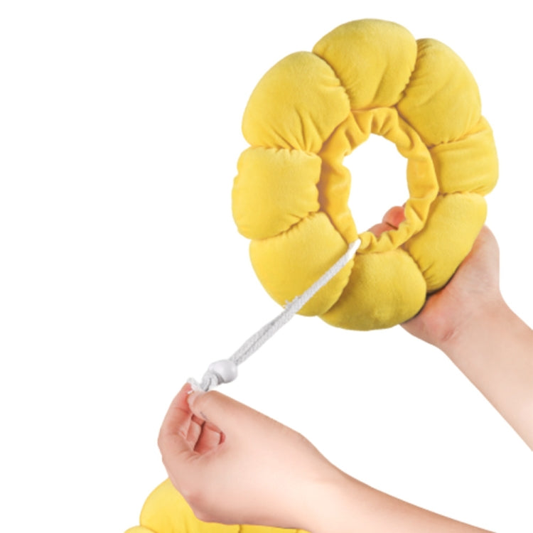 Pet Supplies Cat Headgear Cat Toy Anti-Bite Ring, Specification: XS(Golden Yellow)