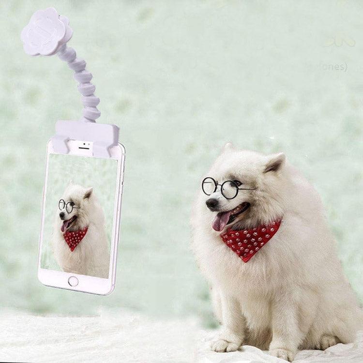 Pet Camera Artifact Dog Cat Looking At Camera Phone Clip(White)