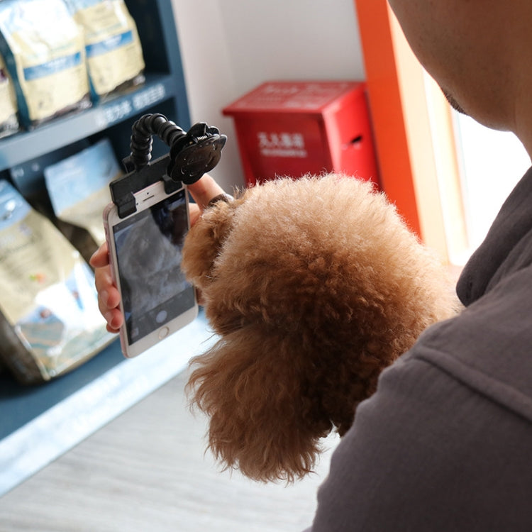 Pet Camera Artifact Dog Cat Looking At Camera Phone Clip(Black)