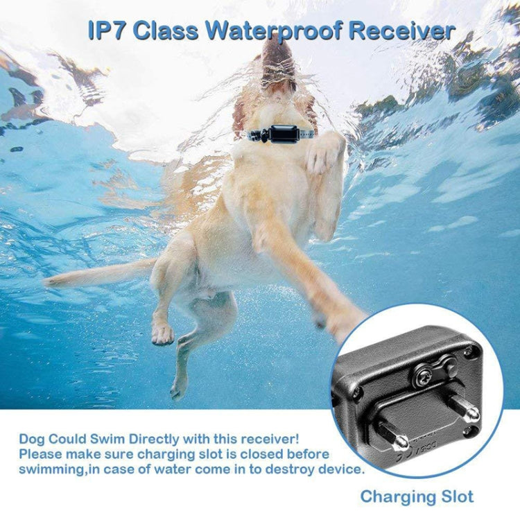 800m Remote Control Electric Shock Bark Stopper Vibration Warning Pet Supplies Electronic Waterproof Collar Dog Training Device, Style:556-2(EU Plug)