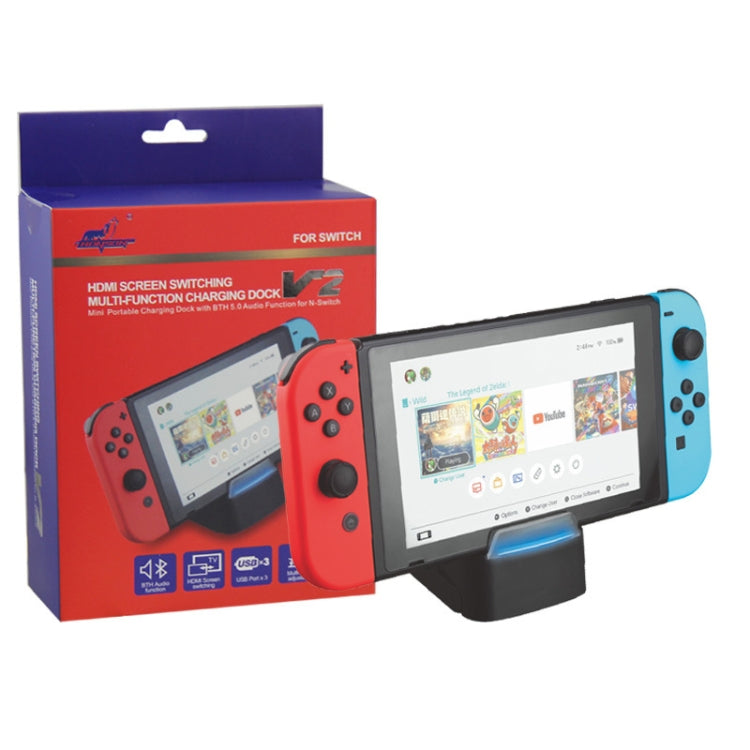 Video Projection Converter Cooling Portable Charging Base For Switch, Color of the product: Bluetooth