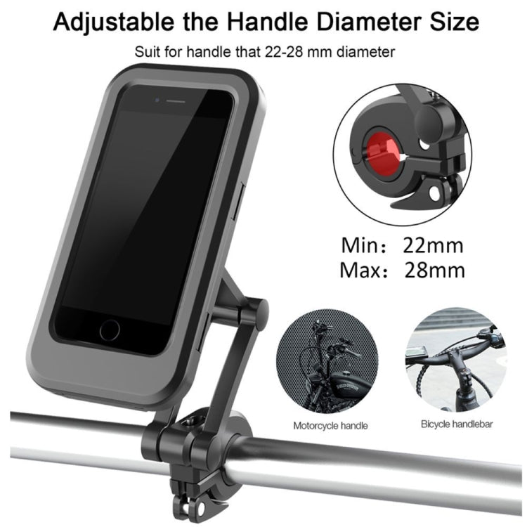 Motorcycle Rearview Mirror Mobile Phone Bracket Locomotive Mobile Phone Bracket Bicycle Handle Waterproof Bracket
