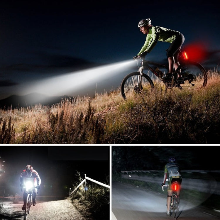 Bike Light USB Rechargeable Mountain Bike Warning Light, Specification:Front Light + Tail Light