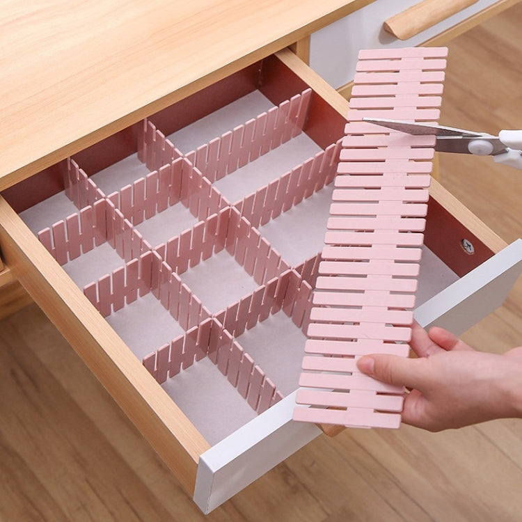 Plastic Drawer Divider Free Combination Classification Storage Board, Specification: 37x7cm(Pink)