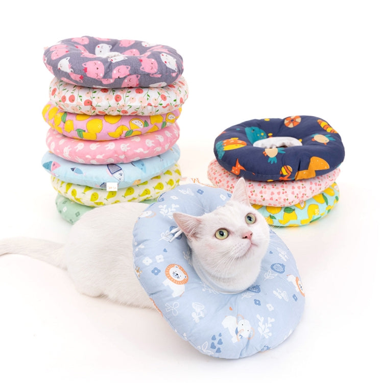 Cat Anti-Lick And Anti-Bite Soft Ring Dog Collar Pet Supplies, Size:XS(Green Pear)
