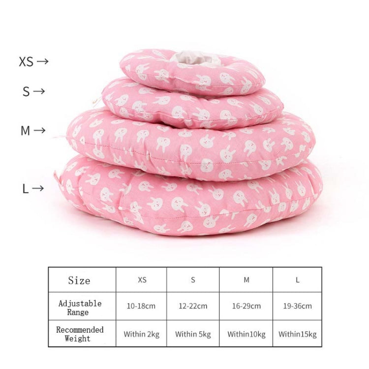 Cat Anti-Lick And Anti-Bite Soft Ring Dog Collar Pet Supplies, Size:XS(Little Pink Rabbit)