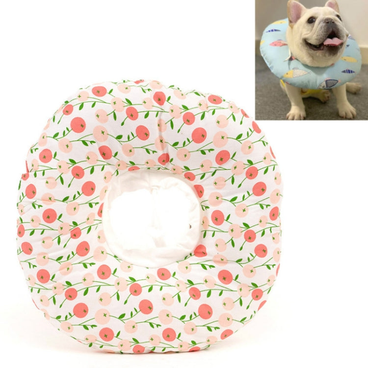 Cat Anti-Lick And Anti-Bite Soft Ring Dog Collar Pet Supplies, Size:M(Small Cherry)