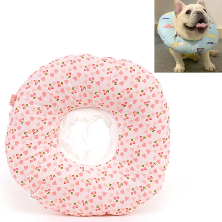 Cat Anti-Lick And Anti-Bite Soft Ring Dog Collar Pet Supplies, Size:M(Small Strawberry)
