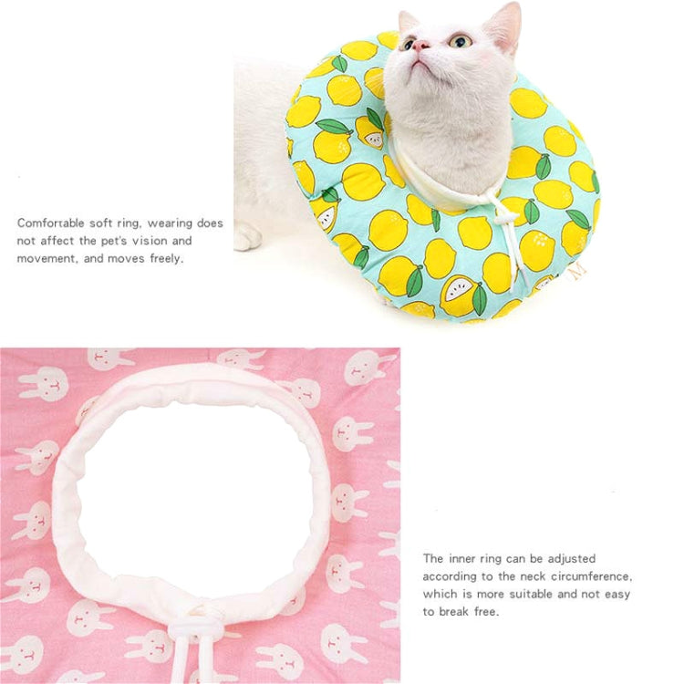Cat Anti-Lick And Anti-Bite Soft Ring Dog Collar Pet Supplies, Size:M(Small Cherry)
