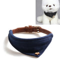Dog Collars Pet PU Triangle Collars, Specification: 1.3x42cm(Blue)