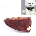 Dog Collars Pet PU Triangle Collars, Specification: 1.3x42cm(Red)