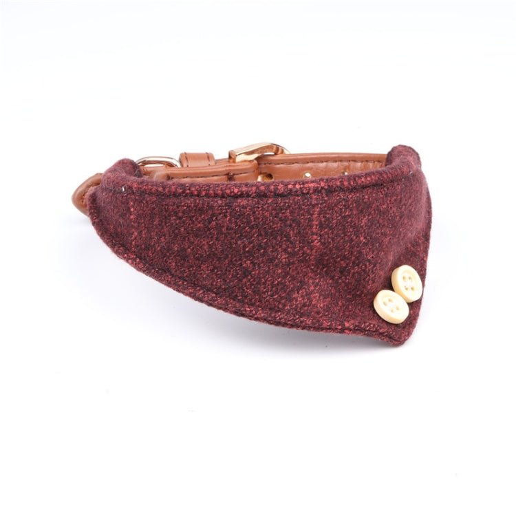 Dog Collars Pet PU Triangle Collars, Specification: 1.3x42cm(Red)
