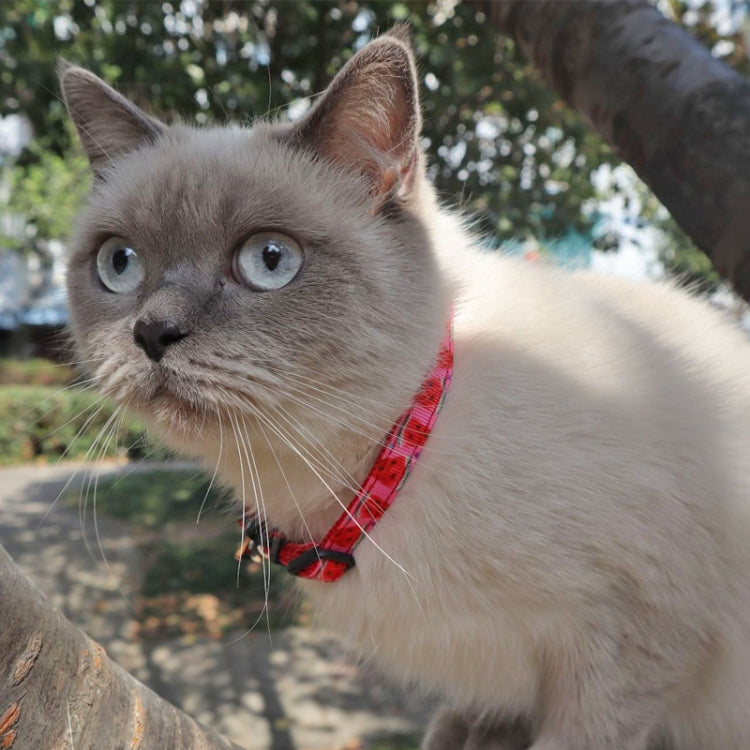 Pet Webbing Fruit Cat Collar With Fruit Accessories Bell Pet Collar, Size:1x28cm(Watermelon)