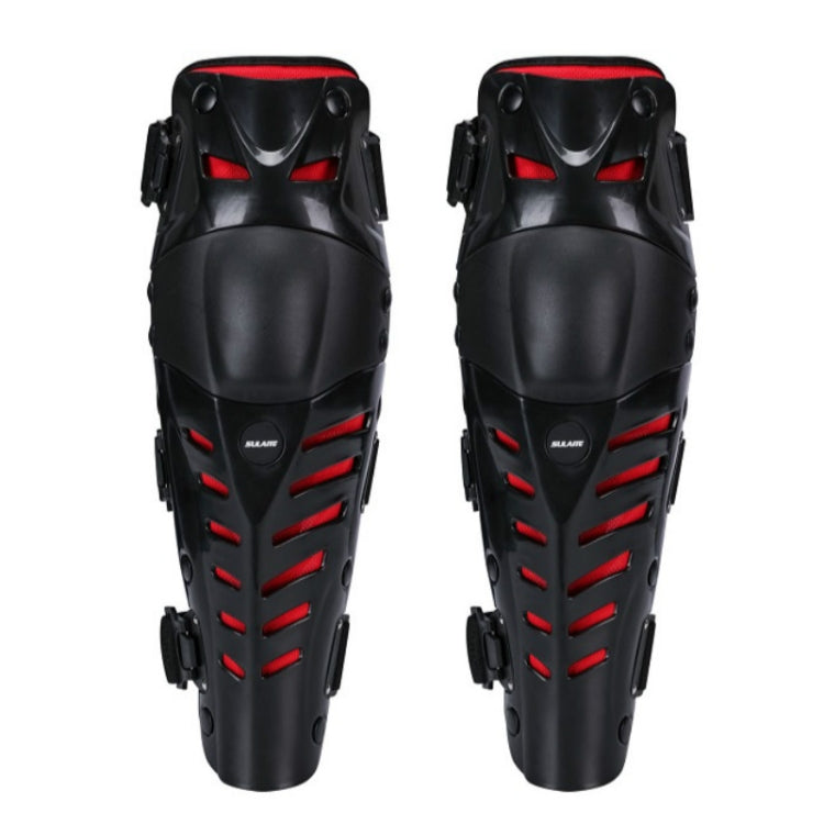 SULAITE Motocross Outdoor Sports Protective Gear Riding Windproof And Anti-Fall Activity Leggings Protector(Black Red)
