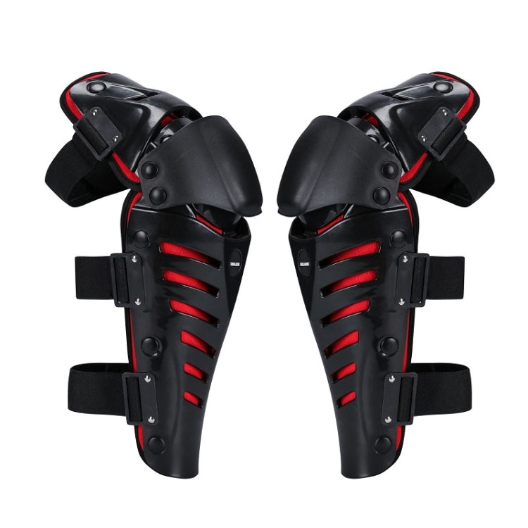 SULAITE Motocross Outdoor Sports Protective Gear Riding Windproof And Anti-Fall Activity Leggings Protector(Black Red)