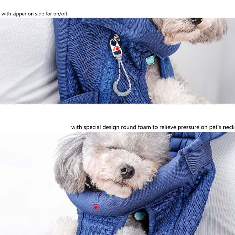 Doglemi Pet Outing Backpack Dog Shoulder Chest Bag Breathable Mesh Dog Cat Bag, Size:M(Green Black)