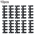 KW-TRIO5 10pcs Grommet Binder Segmented Plastic Binding Rings, Size:10mm(Transparent Black)