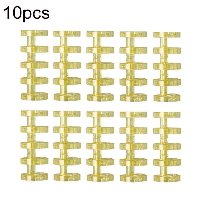 KW-TRIO5 10pcs Grommet Binder Segmented Plastic Binding Rings, Size:10mm(Transparent Yellow)