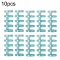 KW-TRIO5 10pcs Grommet Binder Segmented Plastic Binding Rings, Size:10mm(Transparent Blue)