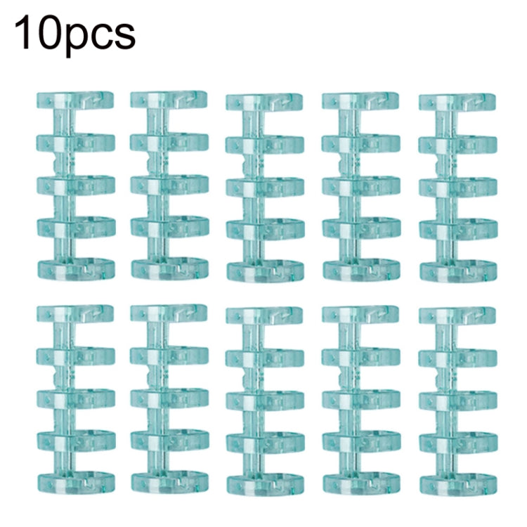 KW-TRIO5 10pcs Grommet Binder Segmented Plastic Binding Rings, Size:12mm(Transparent Blue)