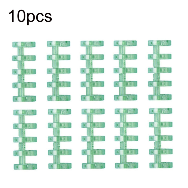 KW-TRIO5 10pcs Grommet Binder Segmented Plastic Binding Rings, Size:12mm(Transparent Green)