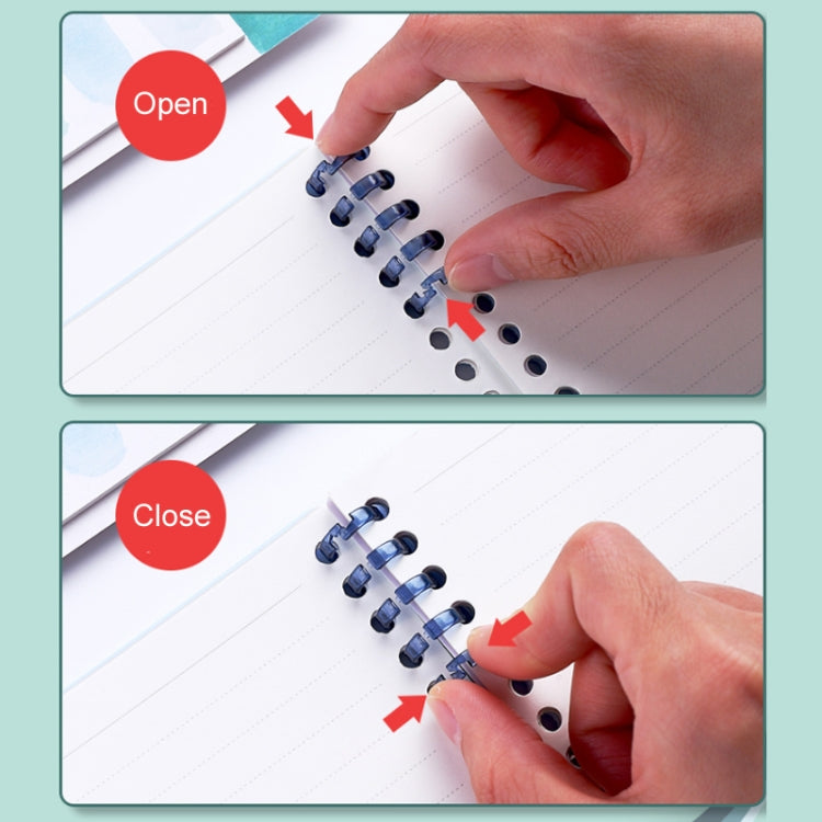 KW-TRIO5 10pcs Grommet Binder Segmented Plastic Binding Rings, Size:12mm(Transparent White)