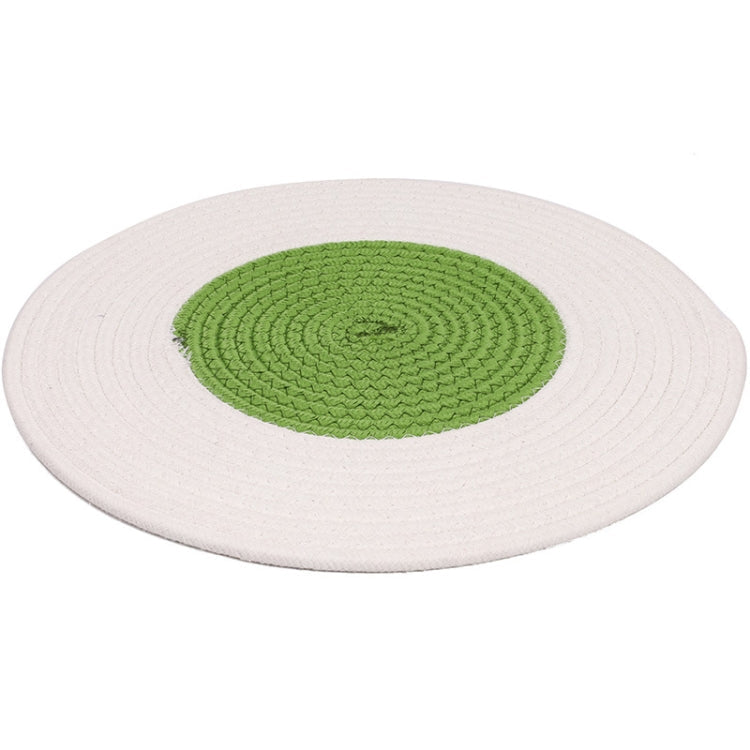 Pet Cat Litter Cotton Thread Woven Cat Grinding Claw Mattress Cool Cat Scratching Blanket(Green)