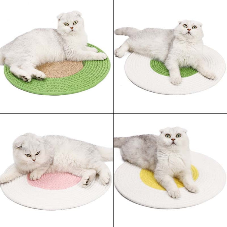 Pet Cat Litter Cotton Thread Woven Cat Grinding Claw Mattress Cool Cat Scratching Blanket(Brown)