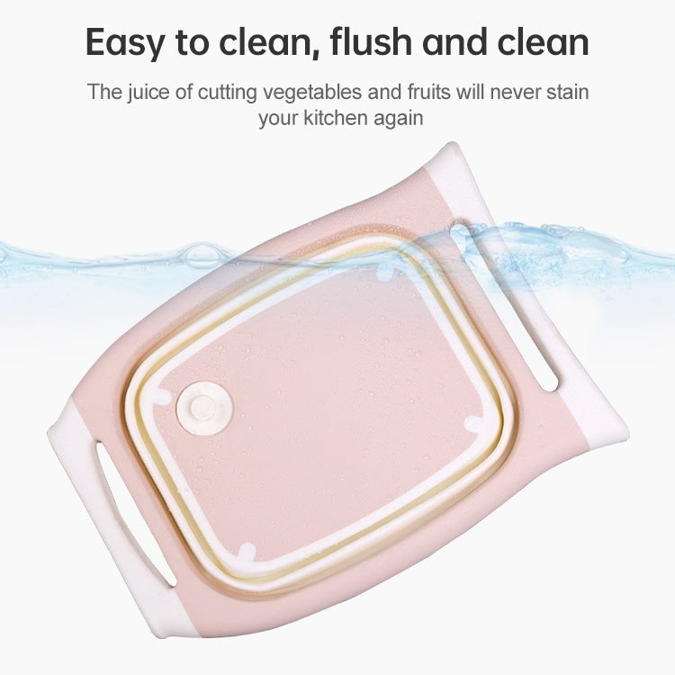 Multifunctional Cutting Board Kitchen Foldable Vegetable Washing Basin, Size:Large(Pink)