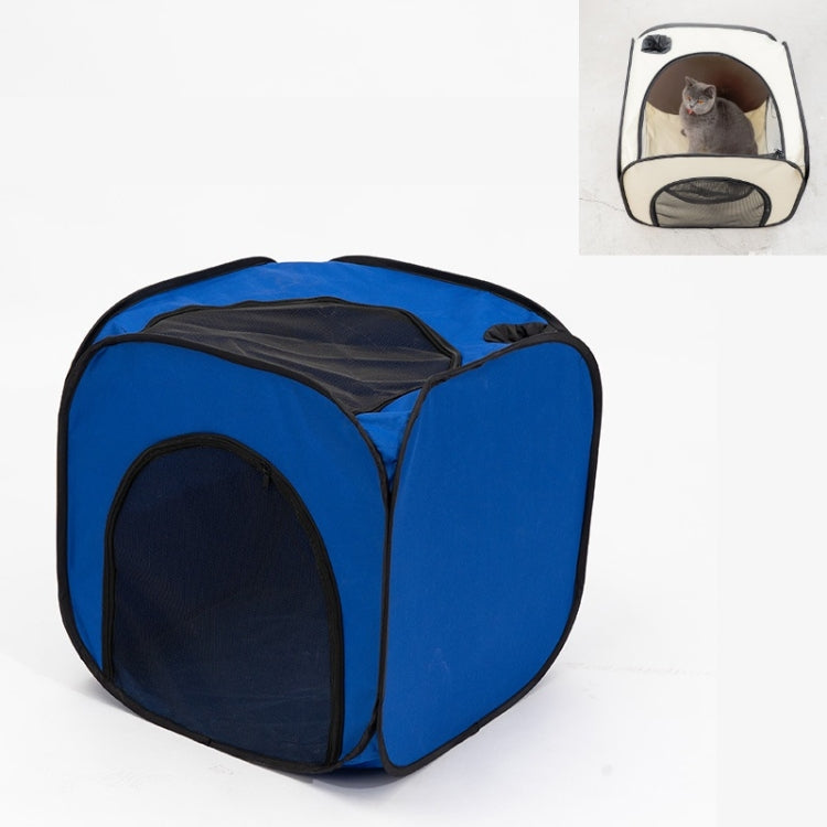 Pet Hair Drying Box Foldable Pet Dry Room Pet Hair Dryer Cage(Royal Blue)