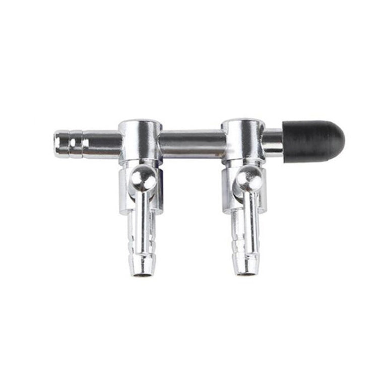 Fish Tank Oxygen Pipe Stainless Steel Distributor Oxygen Regulating Valve, Specification: Two Heads