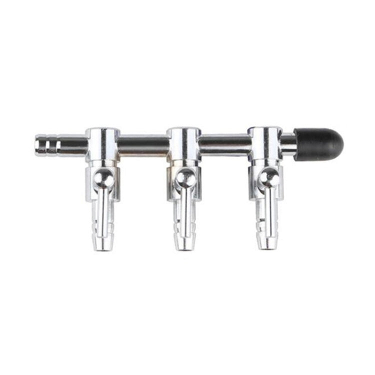 Fish Tank Oxygen Pipe Stainless Steel Distributor Oxygen Regulating Valve, Specification: Three Heads