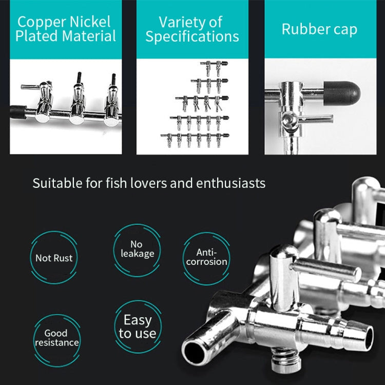 Fish Tank Oxygen Pipe Stainless Steel Distributor Oxygen Regulating Valve, Specification: Four Heads